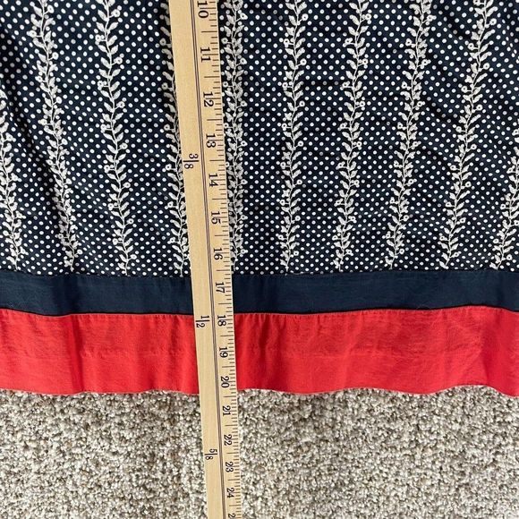 Talbots Skirt Womens 8P Petite Blue Polka Dot Pencil Casual Side Zip Career - Picture 3 of 8